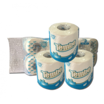 1roll soft thick wood pulp 3ply toilet paper for Africa. Congo